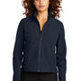 Mercer+Mettle Womens Water Resistant Soft Shell Full Zip Jacket - Night Navy Blue - New