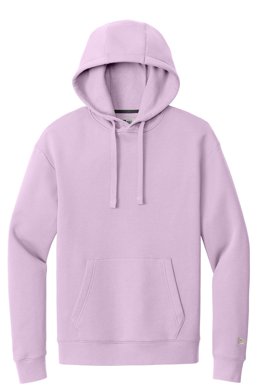 New Era NEA525 Mens Heritage Fleece Hooded Sweatshirt Hoodie Lavender Purple Flat Front