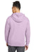 New Era NEA525 Mens Heritage Fleece Hooded Sweatshirt Hoodie Lavender Purple Model Back