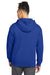 New Era NEA525 Mens Heritage Fleece Hooded Sweatshirt Hoodie Royal Blue Model Back