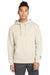 New Era NEA525 Mens Heritage Fleece Hooded Sweatshirt Hoodie Soft Beige Model Front