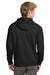 New Era NEA526 Mens Heritage Fleece Full Zip Hooded Sweatshirt Hoodie Black Model Back