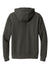 New Era NEA526 Mens Heritage Fleece Full Zip Hooded Sweatshirt Hoodie Graphite Grey Flat Back