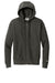 New Era NEA526 Mens Heritage Fleece Full Zip Hooded Sweatshirt Hoodie Graphite Grey Flat Front