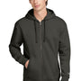 New Era Mens Heritage Fleece Full Zip Hooded Sweatshirt Hoodie w/ Pockets - Graphite Grey - COMING SOON