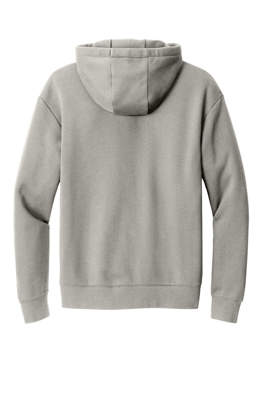 New Era NEA526 Mens Heritage Fleece Full Zip Hooded Sweatshirt Hoodie Rainstorm Grey Flat Back