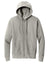 New Era NEA526 Mens Heritage Fleece Full Zip Hooded Sweatshirt Hoodie Rainstorm Grey Flat Front