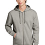 New Era Mens Heritage Fleece Full Zip Hooded Sweatshirt Hoodie w/ Pockets - Rainstorm Grey - COMING SOON