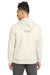 New Era NEA526 Mens Heritage Fleece Full Zip Hooded Sweatshirt Hoodie Soft Beige Model Back