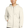 New Era Mens Heritage Fleece Full Zip Hooded Sweatshirt Hoodie w/ Pockets - Soft Beige - COMING SOON