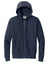 New Era NEA526 Mens Heritage Fleece Full Zip Hooded Sweatshirt Hoodie True Navy Blue Flat Front