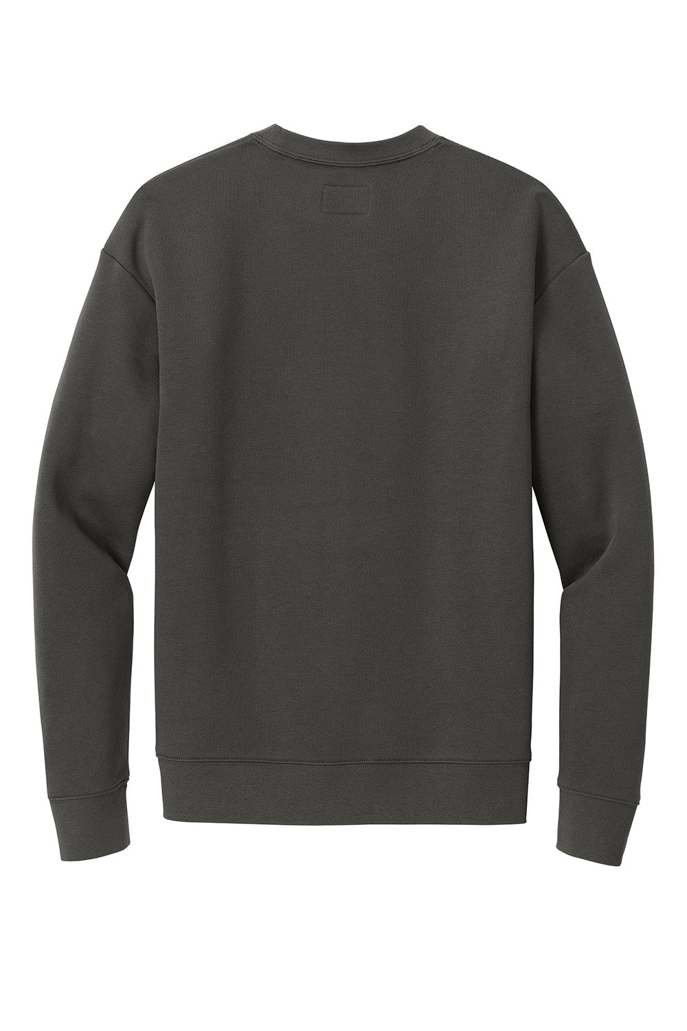 New Era NEA527 Mens Heritage Fleece Crewneck Sweatshirt w/ Pocket Graphite Grey Flat Back