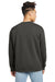 New Era NEA527 Mens Heritage Fleece Crewneck Sweatshirt w/ Pocket Graphite Grey Model Back