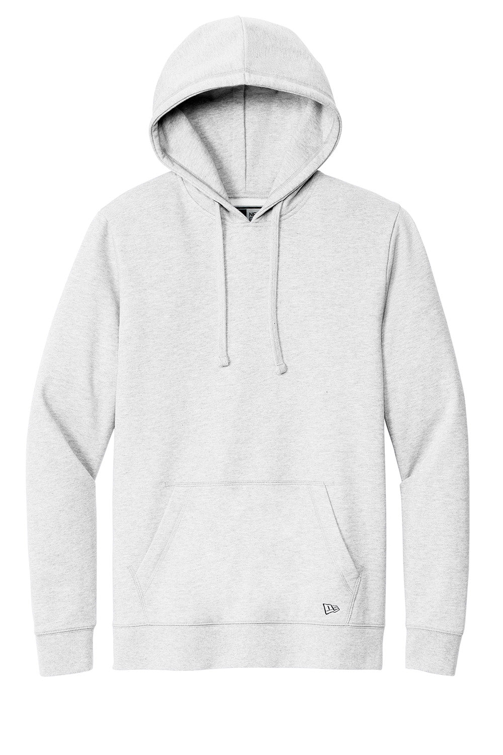 New Era NEA550 Mens Comeback Fleece Hooded Sweatshirt Hoodie Ash Grey Flat Front