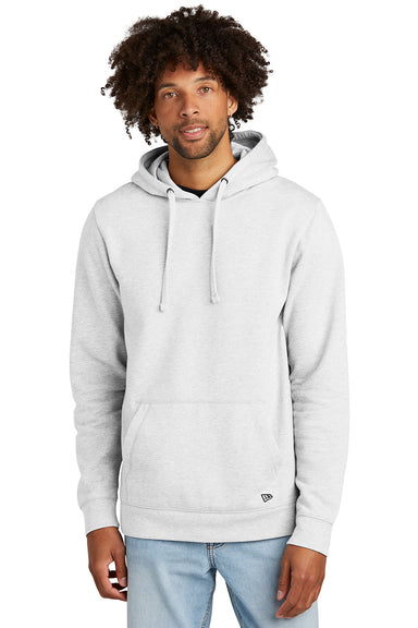 New Era NEA550 Mens Comeback Fleece Hooded Sweatshirt Hoodie Ash Grey Model Front