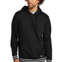 New Era Mens Comeback Fleece Hooded Sweatshirt Hoodie - Black/Heather Grey - NEW