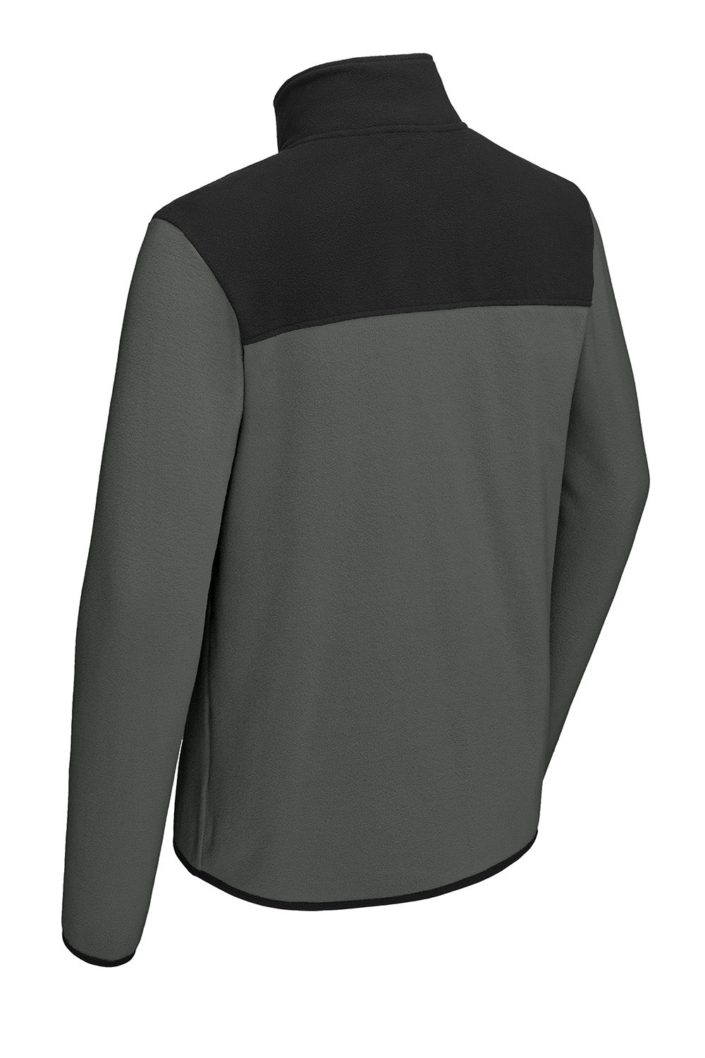 The North Face NF0A7V4J Mens Glacier Fleece Full Zip Jacket Asphalt Grey/Black Flat Back