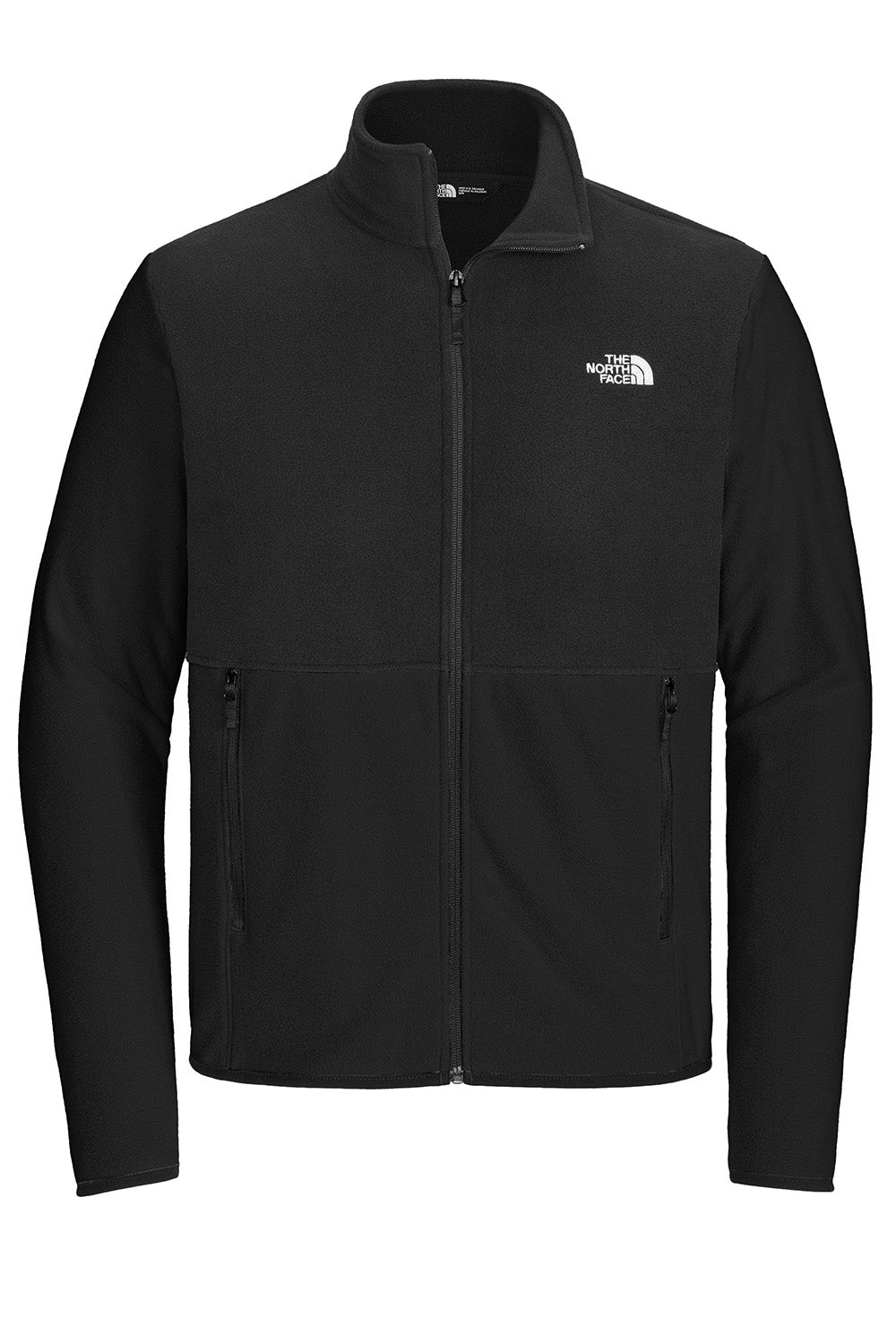 The North Face NF0A7V4J Mens Glacier Fleece Full Zip Jacket Black Flat Front