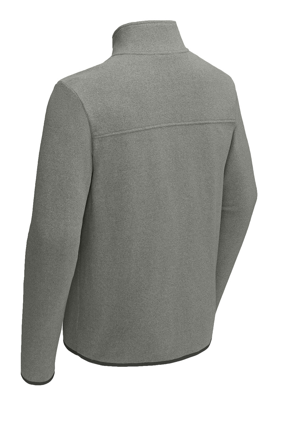 The North Face NF0A7V4J Mens Glacier Fleece Full Zip Jacket Heather Medium Grey Flat Back