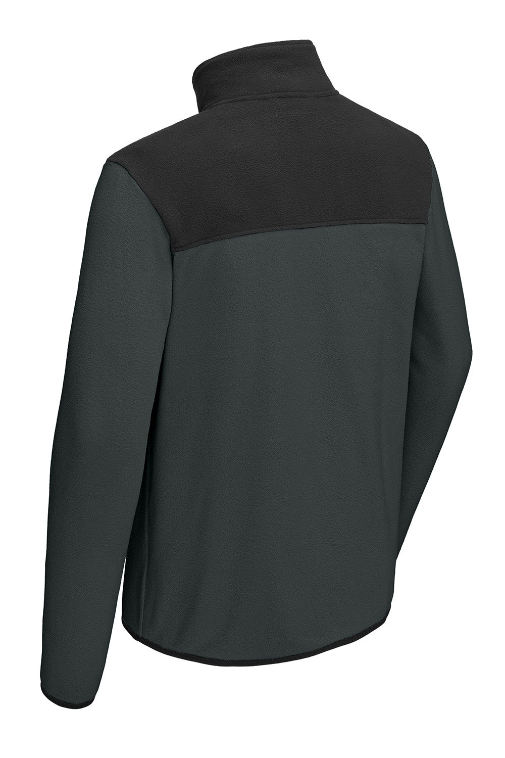 The North Face NF0A7V4L Mens Glacier Fleece 1/4 Zip Jacket Asphalt Grey/Black Flat Back