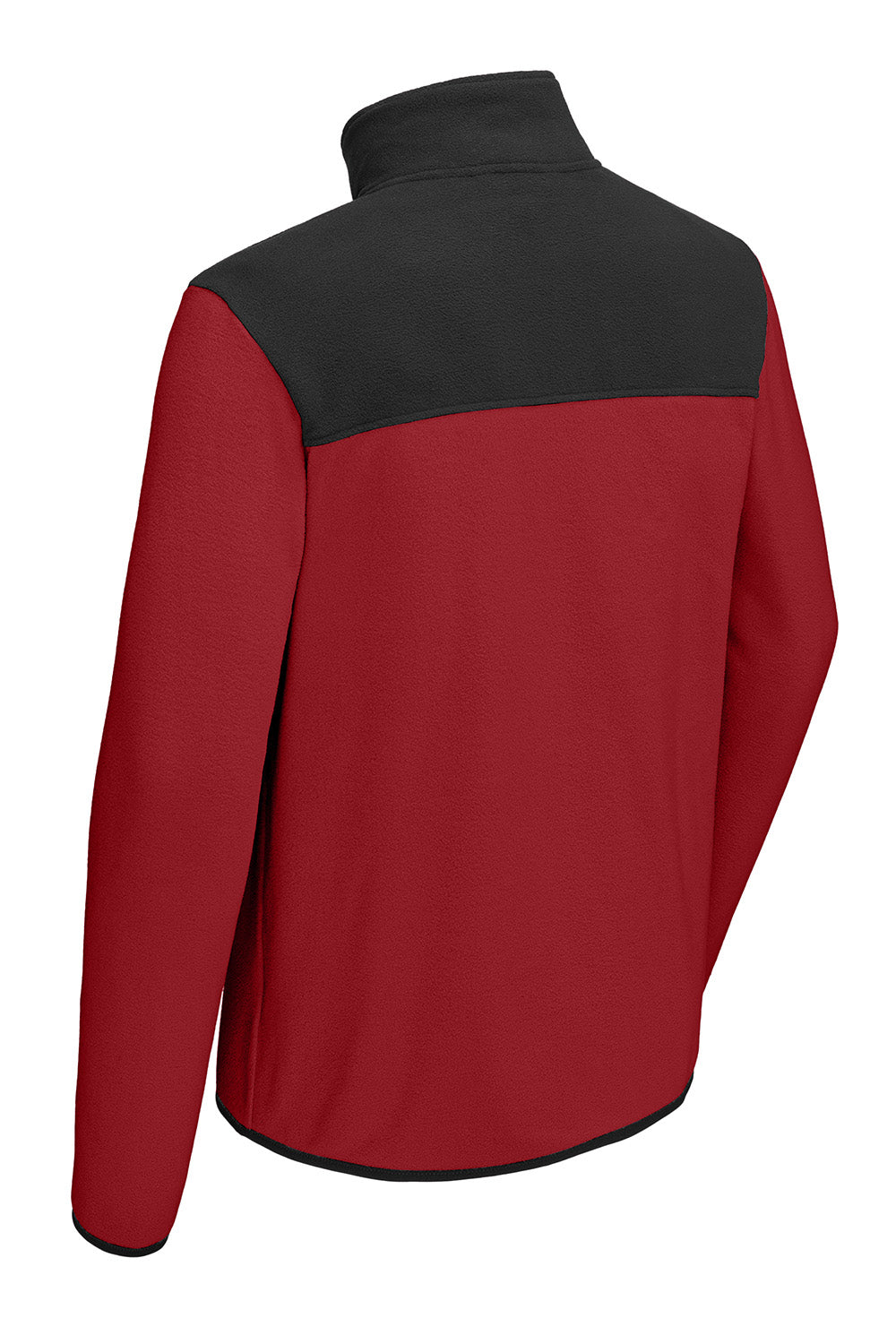 The North Face NF0A7V4L Mens Glacier Fleece 1/4 Zip Jacket Rage Red/Black Flat Back