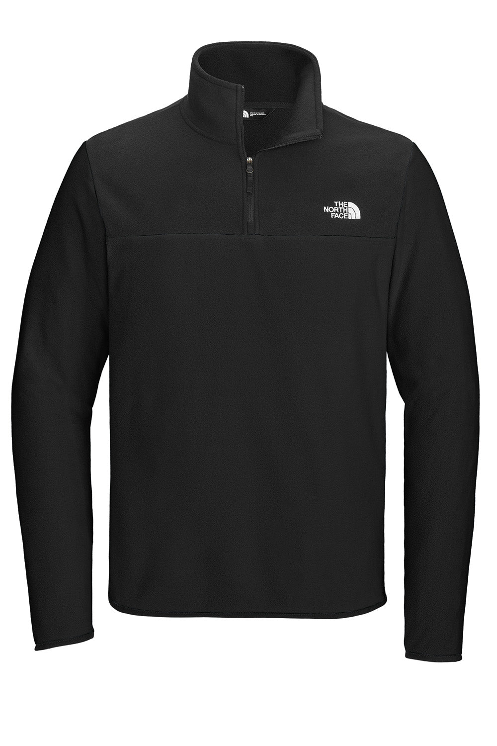 The North Face NF0A7V4L Mens Glacier Fleece 1/4 Zip Jacket Black Flat Front