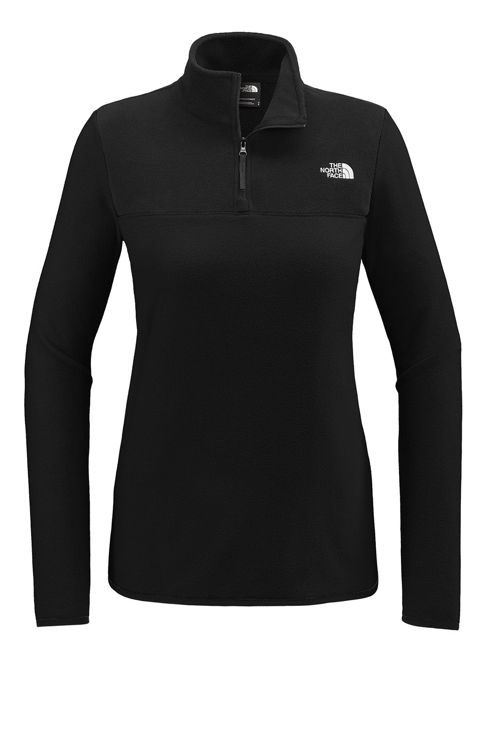 The North Face NF0A7V4M Womens Glacier Fleece 1/4 Zip Jacket Black Flat Front