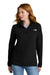 The North Face NF0A7V4M Womens Glacier Fleece 1/4 Zip Jacket Black Model Front