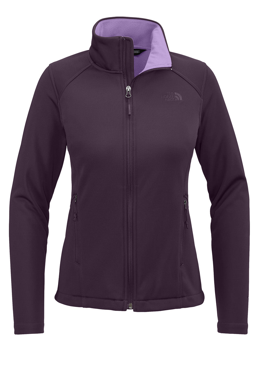 The North Face NF0A88D4 Womens Ridgewall Soft Shell Full Zip Jacket Blackberry Wine Puprle Flat Front