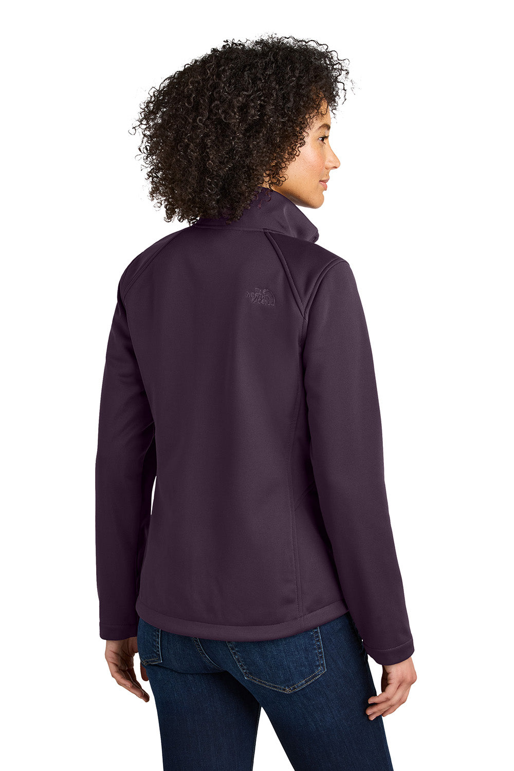 The North Face NF0A88D4 Womens Ridgewall Soft Shell Full Zip Jacket Blackberry Wine Puprle Model Back