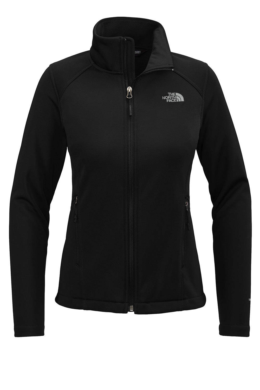 The North Face NF0A88D4 Womens Ridgewall Soft Shell Full Zip Jacket Black Flat Front