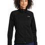 The North Face Womens Ridgewall Wind & Water Resistant Soft Shell Full Zip Jacket - Black - New