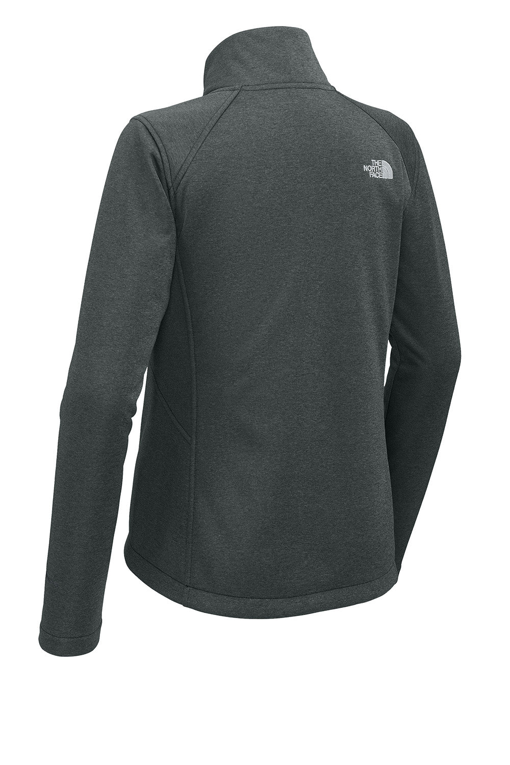 The North Face NF0A88D4 Womens Ridgewall Soft Shell Full Zip Jacket Heather Dark Grey Flat Back