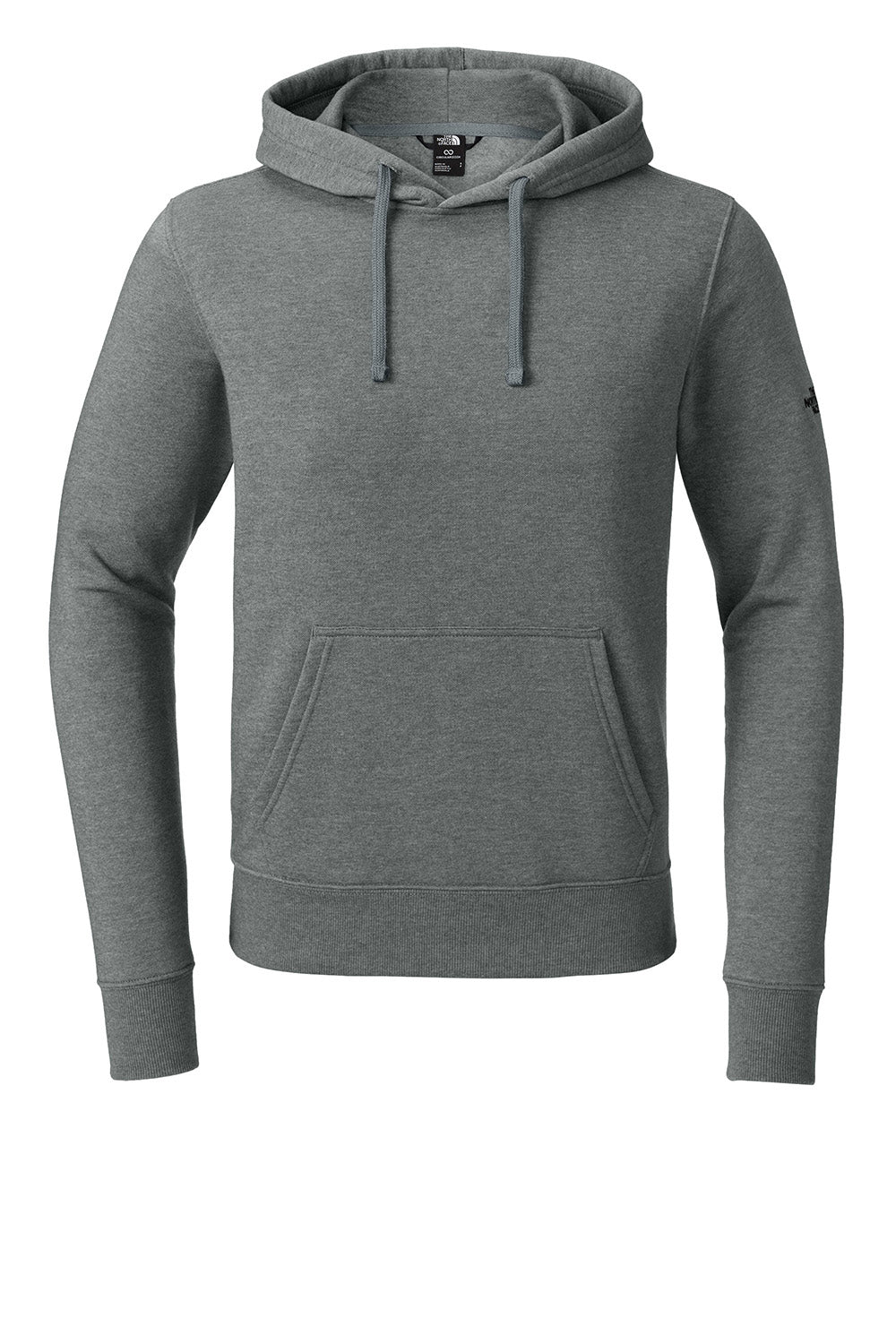 The North Face NF0A8AU0 Mens Hooded Sweatshirt Hoodie Heather Medium Grey Flat Front