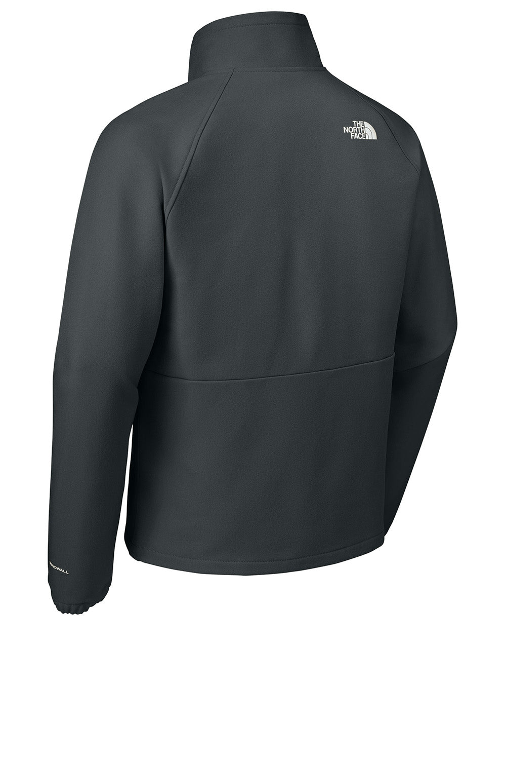 The North Face NF0A8BUD Mens Barr Lake Soft Shell Full Zip Jacket Heahter Dark Asphalt Grey Flat Back