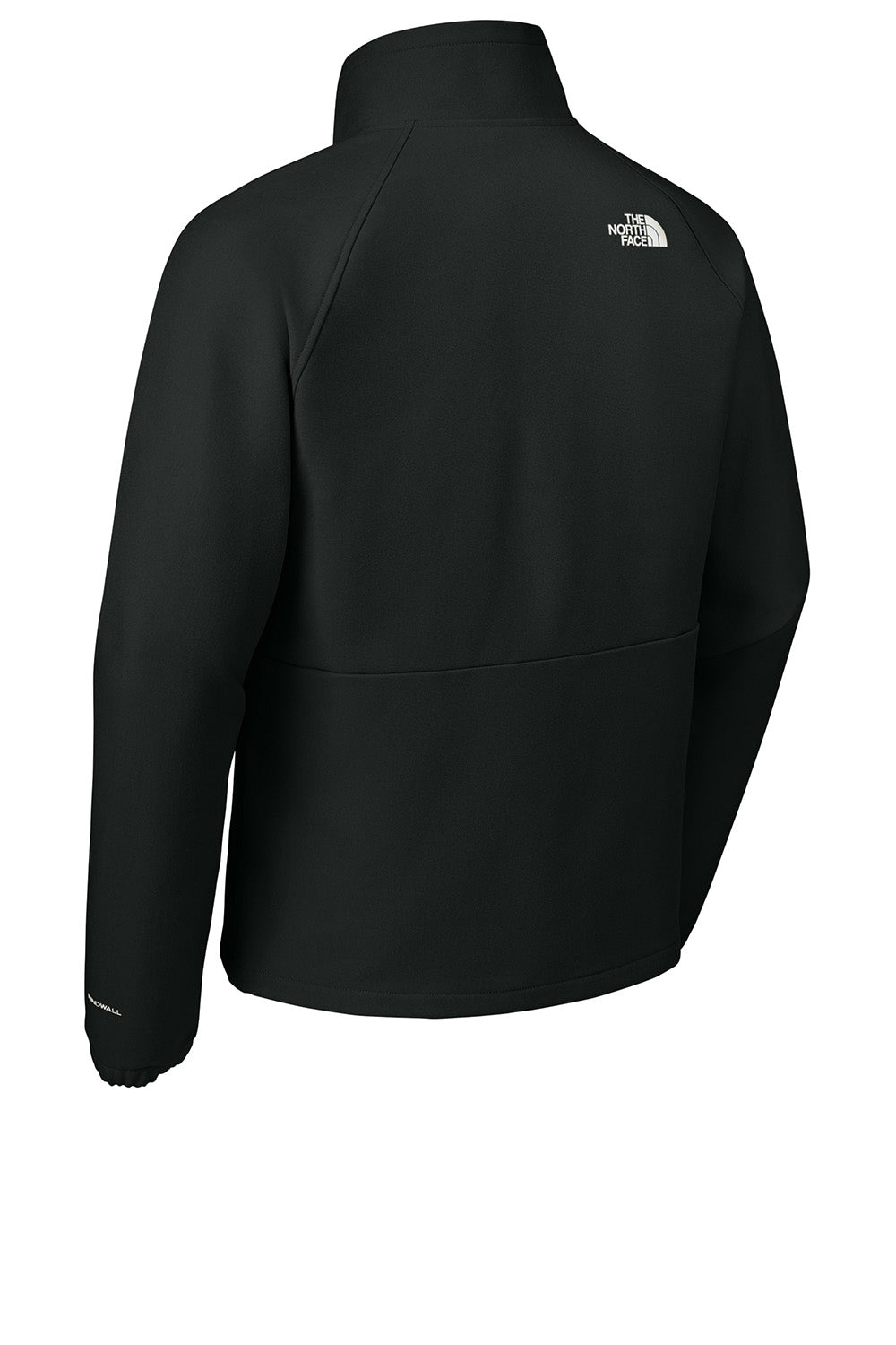 The North Face NF0A8BUD Mens Barr Lake Soft Shell Full Zip Jacket Heather Black Flat Back