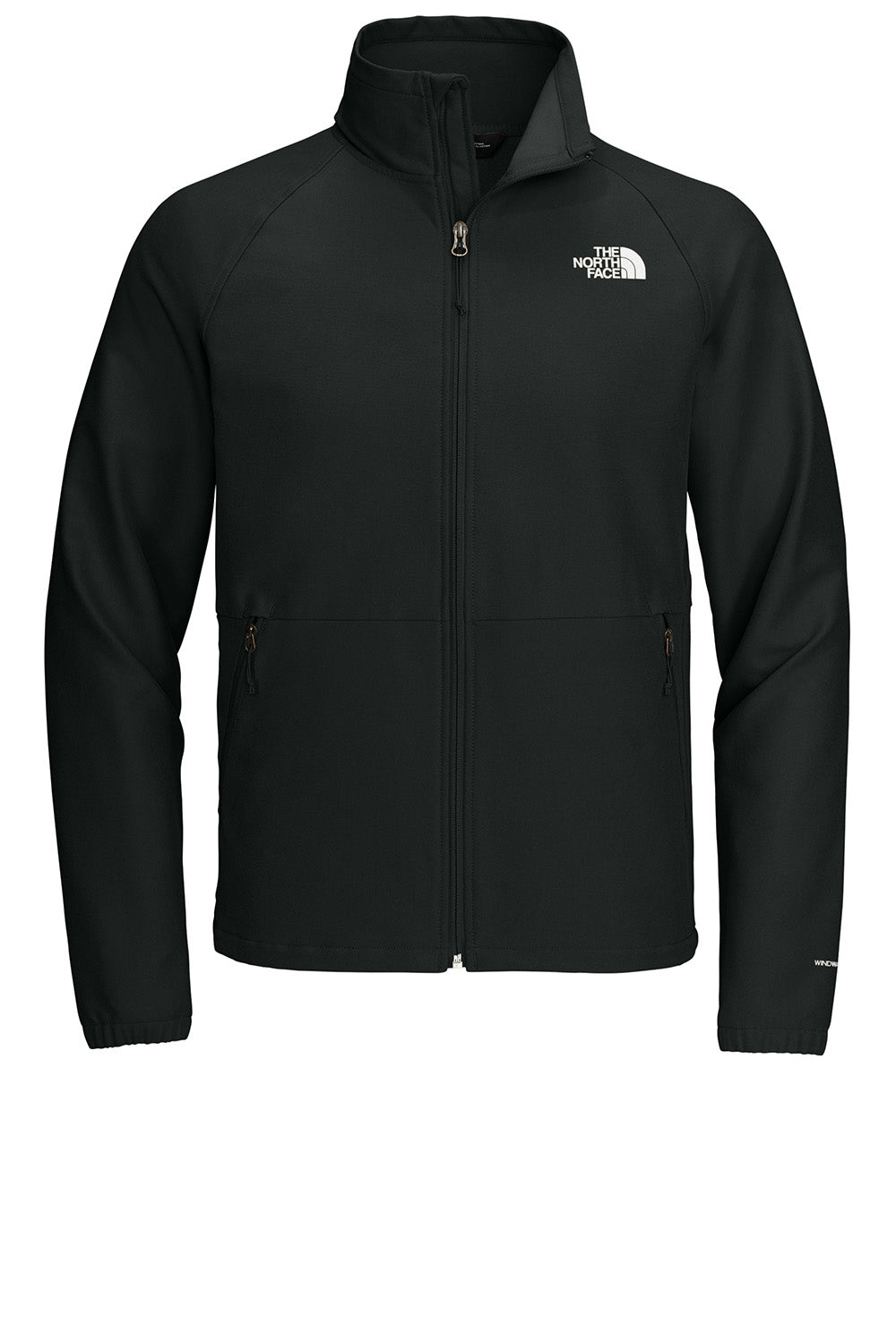 The North Face NF0A8BUD Mens Barr Lake Soft Shell Full Zip Jacket Heather Black Flat Front