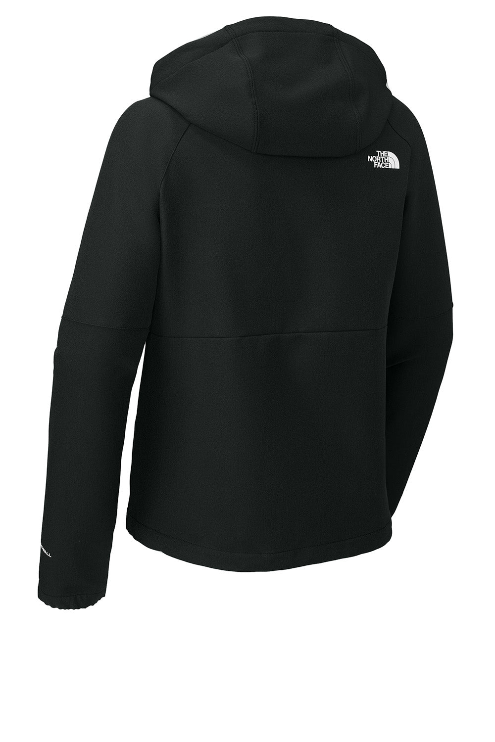 The North Face NF0A8BUE Womens Barr Lake Soft Shell Full Zip Hooded Jacket Heather Black Flat Back