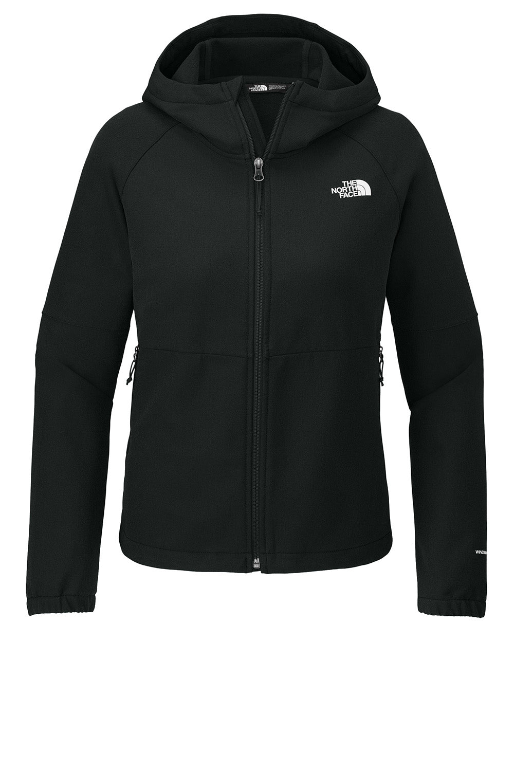 The North Face NF0A8BUE Womens Barr Lake Soft Shell Full Zip Hooded Jacket Heather Black Flat Front