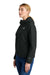 The North Face NF0A8BUE Womens Barr Lake Soft Shell Full Zip Hooded Jacket Heather Black Model Side