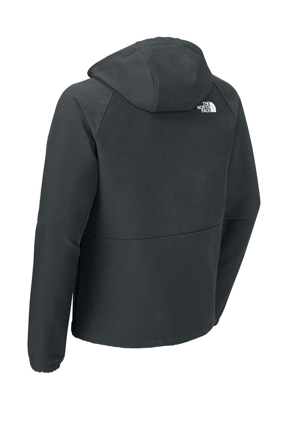 The North Face NF0A8BUF Womens Barr Lake Soft Shell Full Zip Hooded Jacket Heahter Dark Asphalt Grey Flat Back