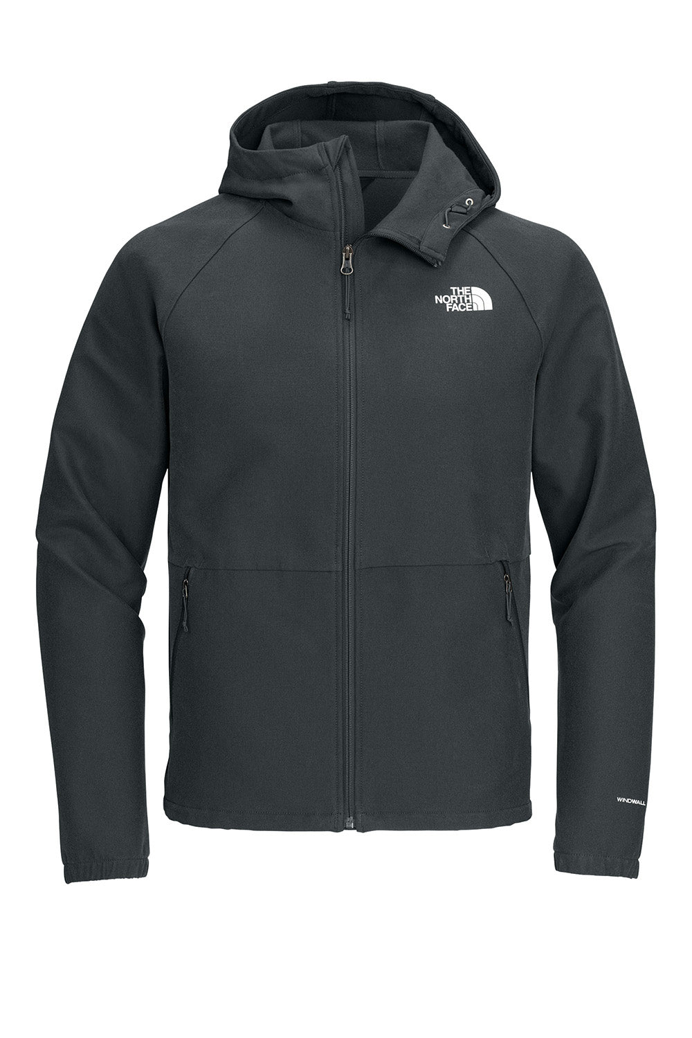 The North Face NF0A8BUF Womens Barr Lake Soft Shell Full Zip Hooded Jacket Heahter Dark Asphalt Grey Flat Front