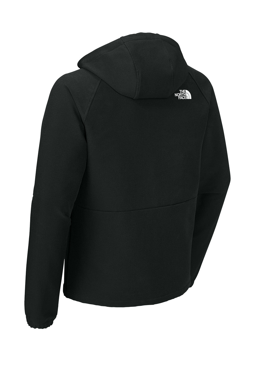 The North Face NF0A8BUF Womens Barr Lake Soft Shell Full Zip Hooded Jacket Heather Black Flat Back