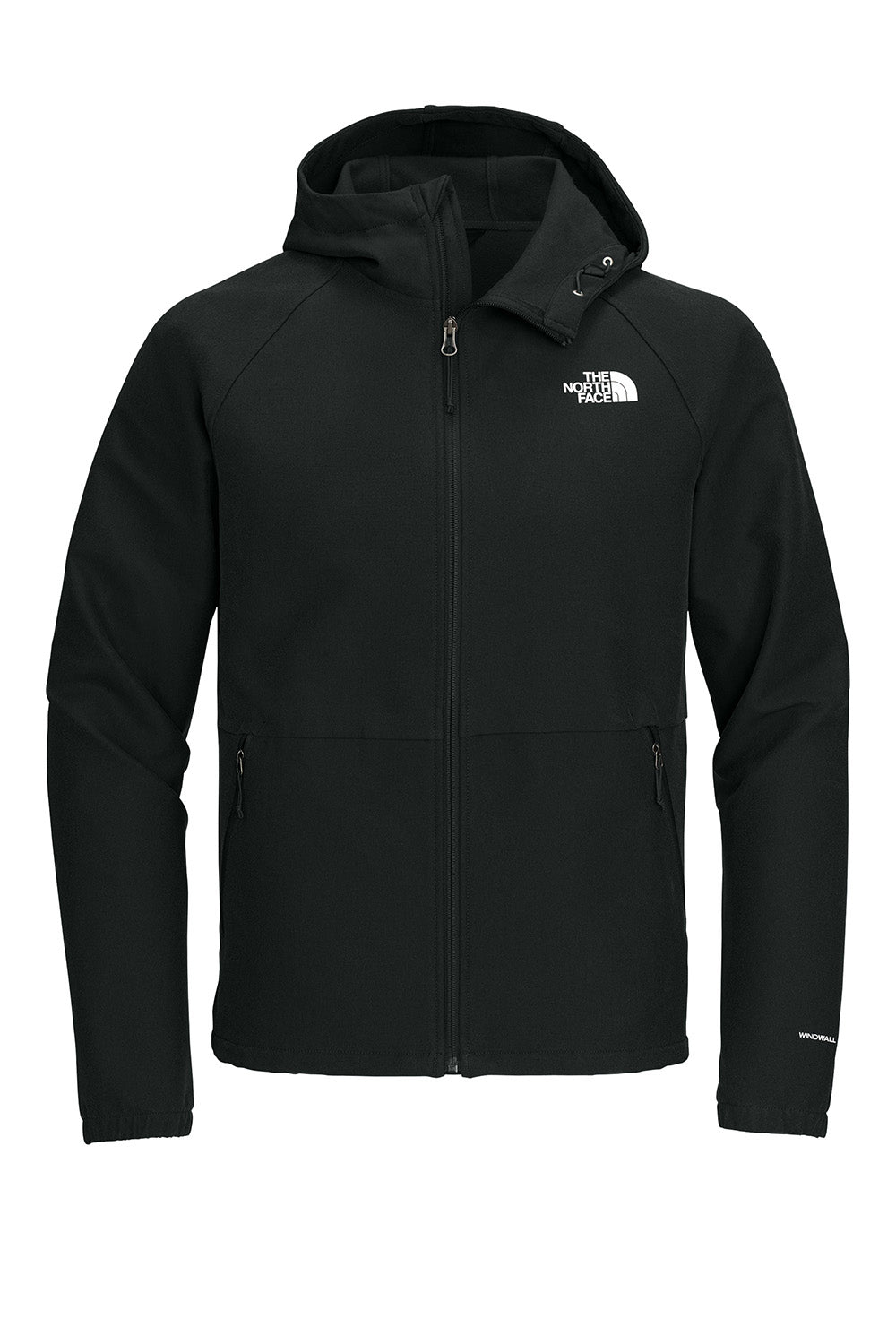 The North Face NF0A8BUF Womens Barr Lake Soft Shell Full Zip Hooded Jacket Heather Black Flat Front