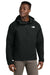 The North Face NF0A8BUF Womens Barr Lake Soft Shell Full Zip Hooded Jacket Heather Black Model Front