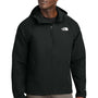 The North Face Mens Barr Lake Water Resistant Soft Shell Full Zip Hooded Jacket - Heather Black - New