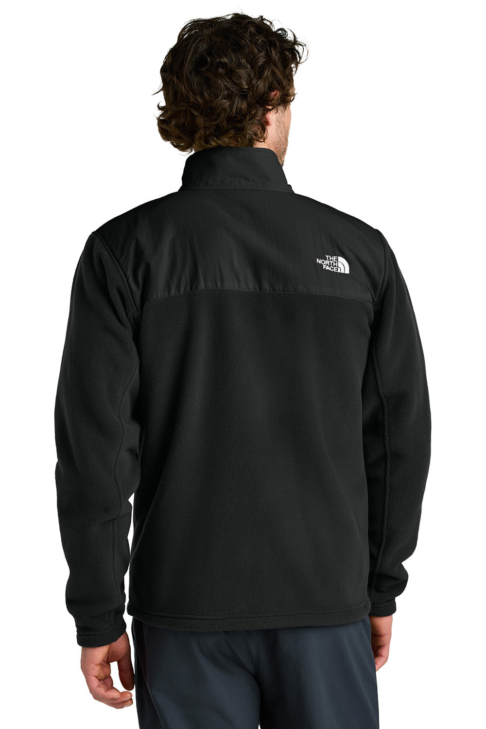 The North Face NF0A8BUQ Mens Highest Peak Fleece Full Zip Jacket Black Model Back