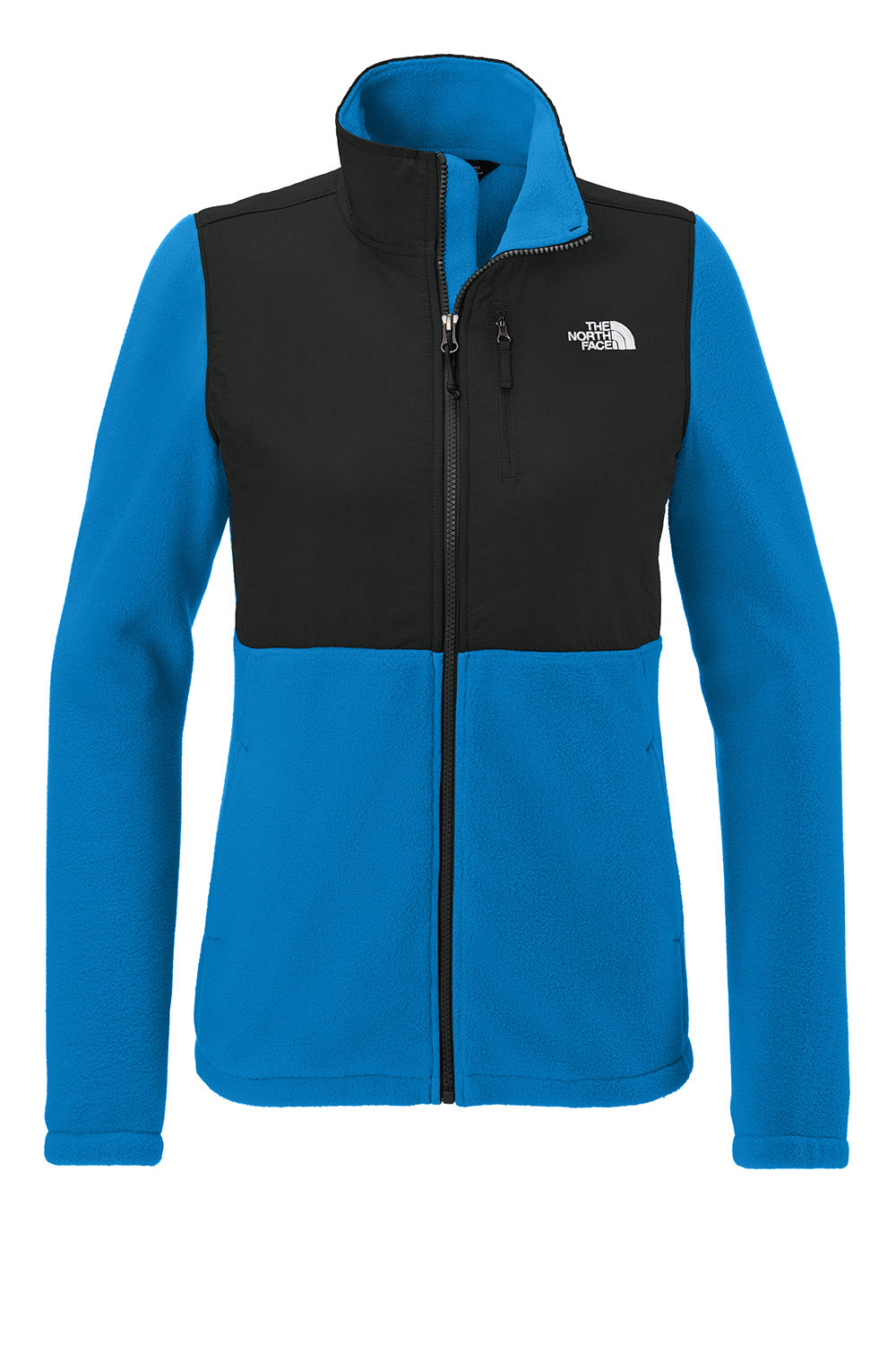 The North Face NF0A8BUR Womens Highest Peak Fleece Full Zip Jacket Hero Blue/Black Flat Front