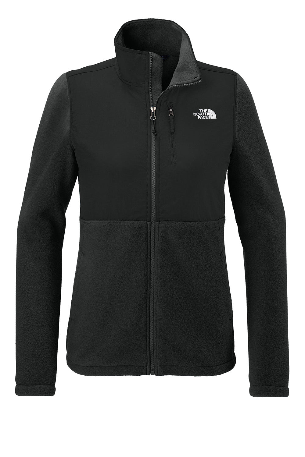 The North Face NF0A8BUR Womens Highest Peak Fleece Full Zip Jacket Black Flat Front