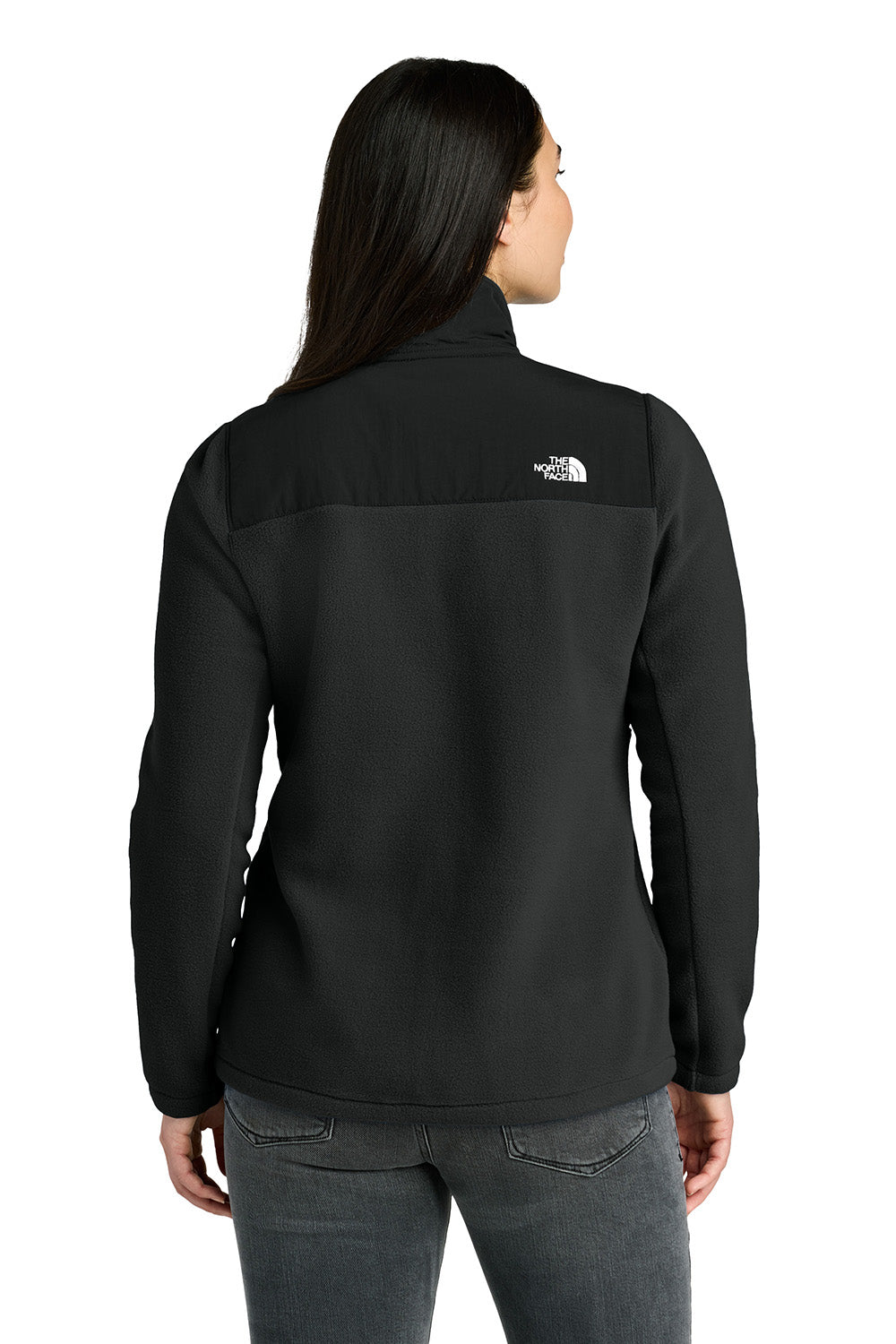 The North Face NF0A8BUR Womens Highest Peak Fleece Full Zip Jacket Black Model Back